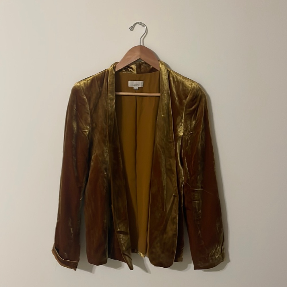 Velour gold/yellow blazer